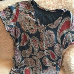 Motherhood Maternity Paisley Shirt 1X